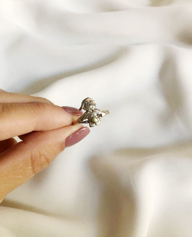 ANILLO PLATA Y ORO (POA211)