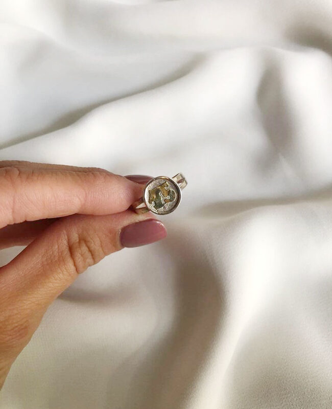 ANILLO PLATA Y ORO (POA249)