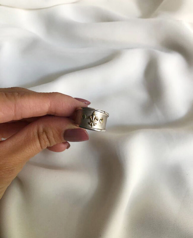 ANILLO PLATA Y ORO (POA300)