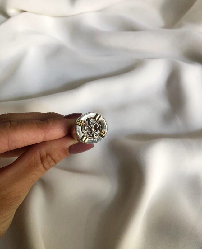 ANILLO PLATA Y ORO (POA306)