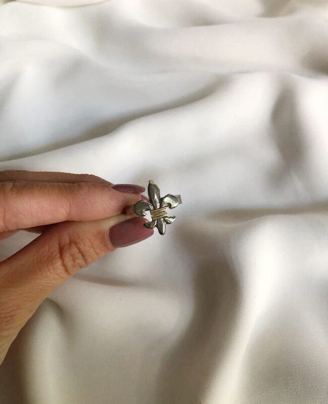 ANILLO PLATA Y ORO (POA296)