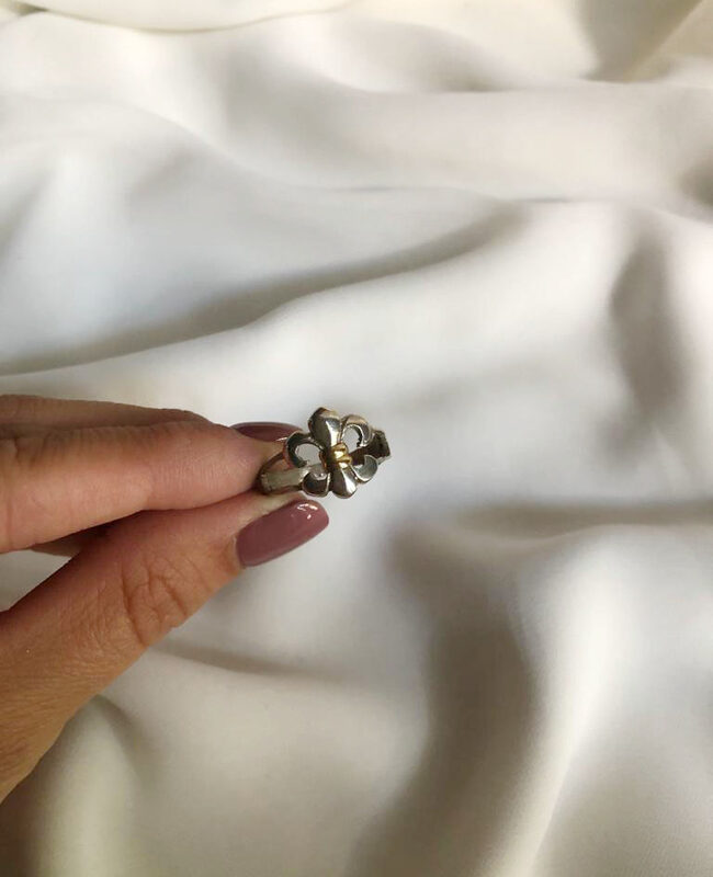 ANILLO PLATA Y ORO (POA298)