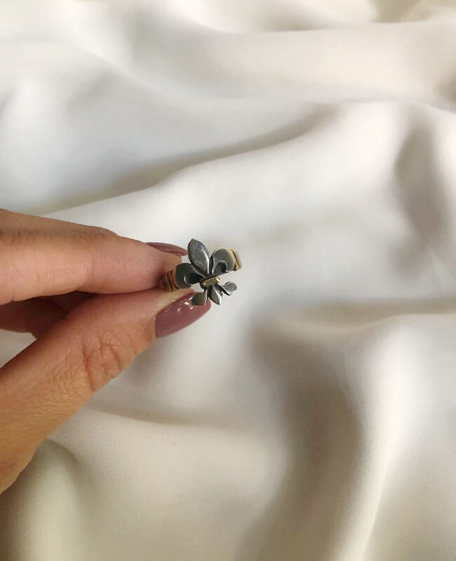 ANILLO PLATA Y ORO (POA299)