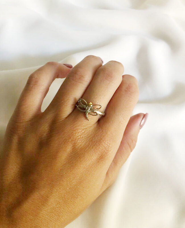 ANILLO PLATA Y ORO (POA222)