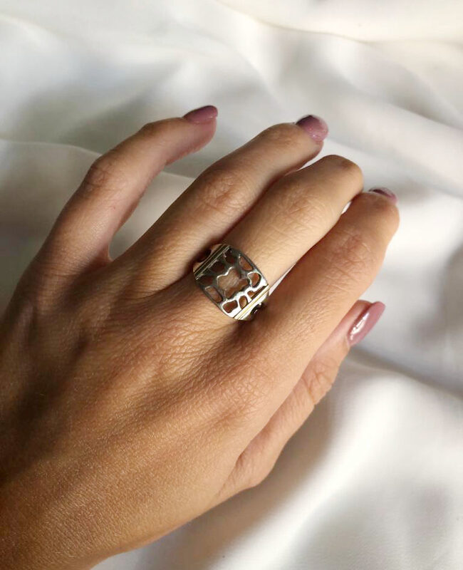 ANILLO PLATA Y ORO (POA241)