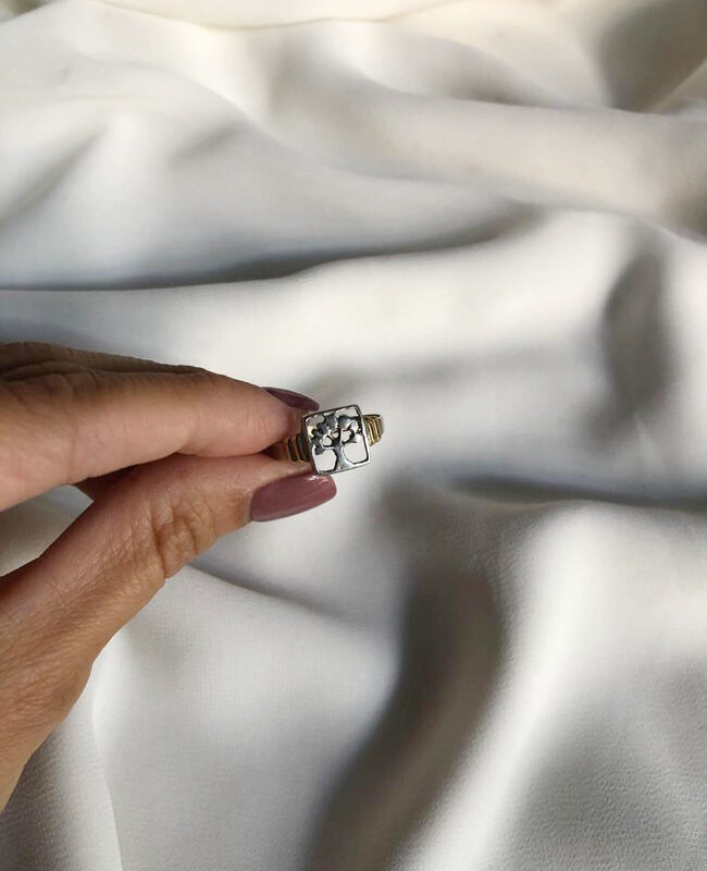 ANILLO PLATA Y ORO (POA171)