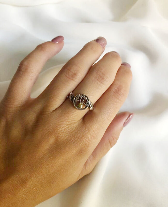 ANILLO PLATA Y ORO (POA215)