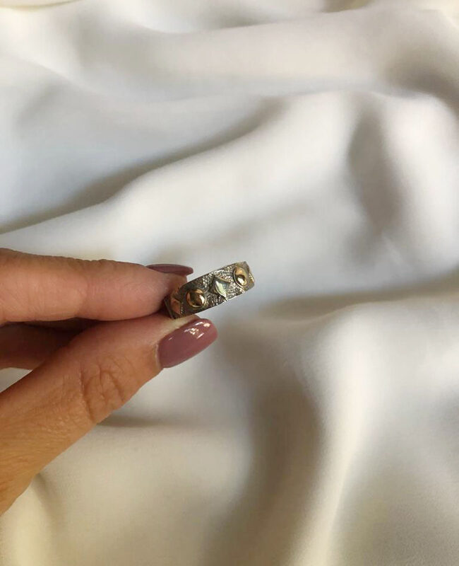 ANILLO PLATA Y ORO (POA243)