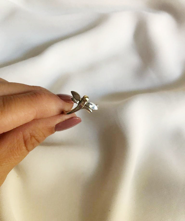 ANILLO PLATA Y ORO (POA229)