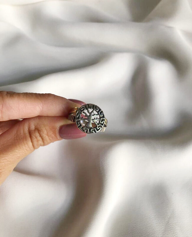 ANILLO PLATA Y ORO (POA180)