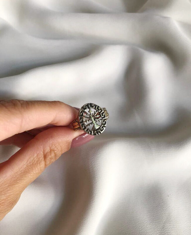 ANILLO PLATA Y ORO (POA181)