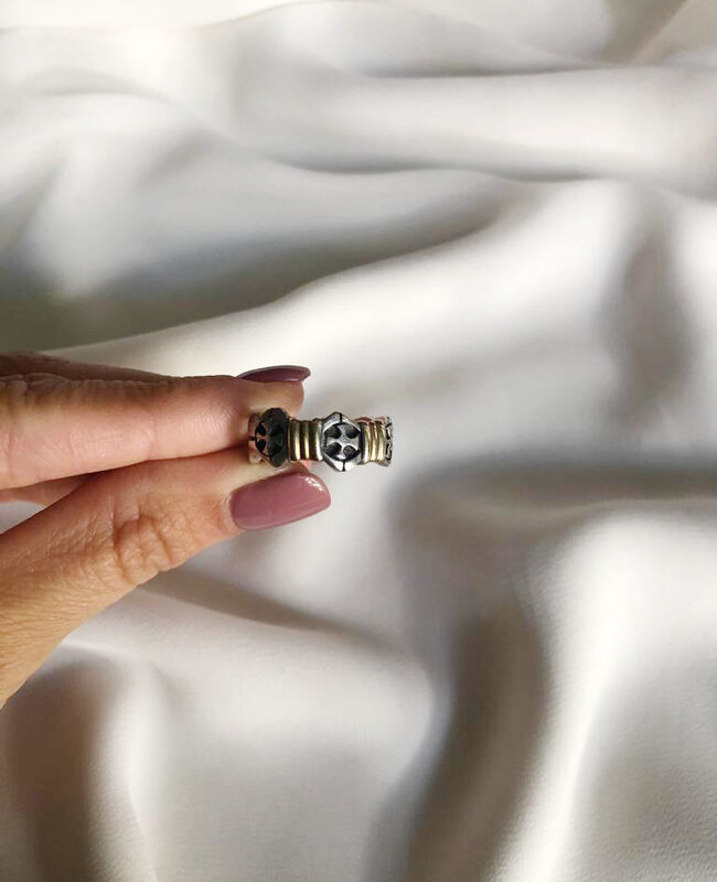 ANILLO PLATA Y ORO (POA305)