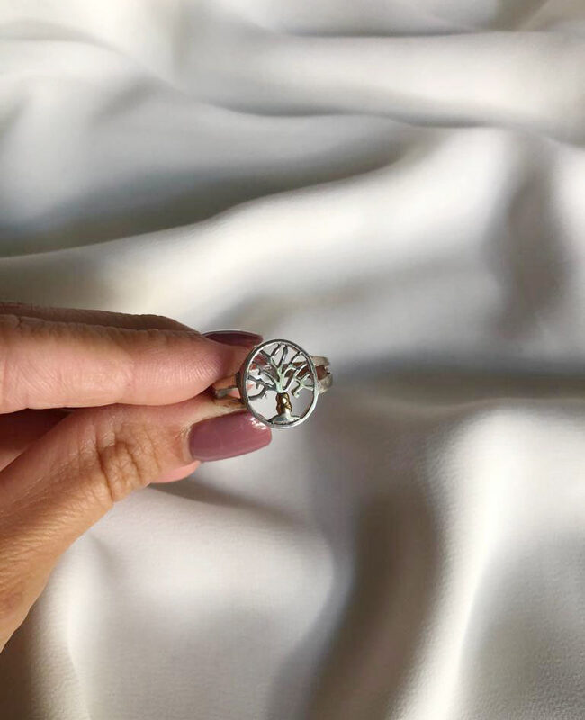 ANILLO PLATA Y ORO (POA174)