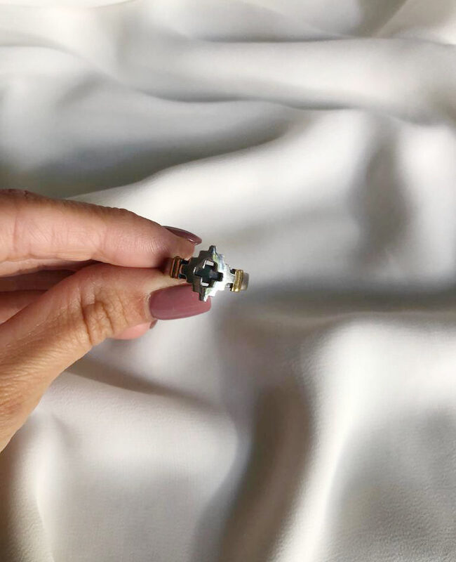 ANILLO PLATA Y ORO (POA281)