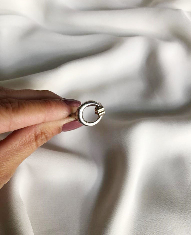 ANILLO PLATA Y ORO (POA257)