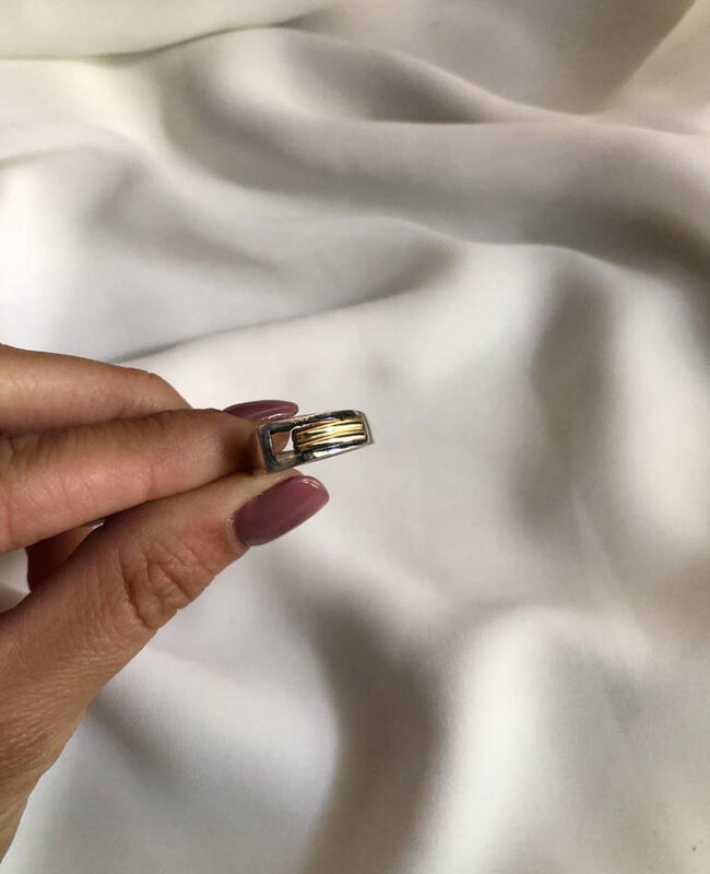 ANILLO PLATA Y ORO (POA275)