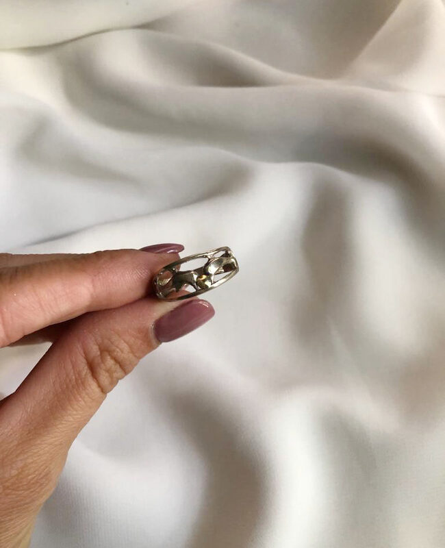 ANILLO PLATA Y ORO (POA212)