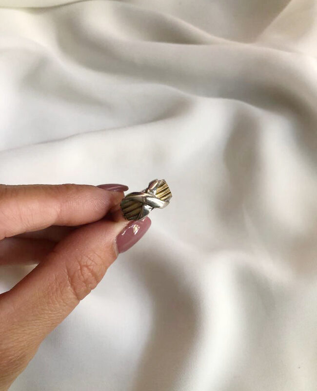 ANILLO PLATA Y ORO (POA316)