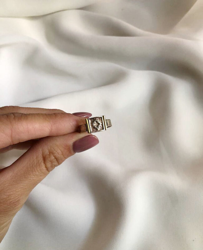 ANILLO PLATA Y ORO (POA283)