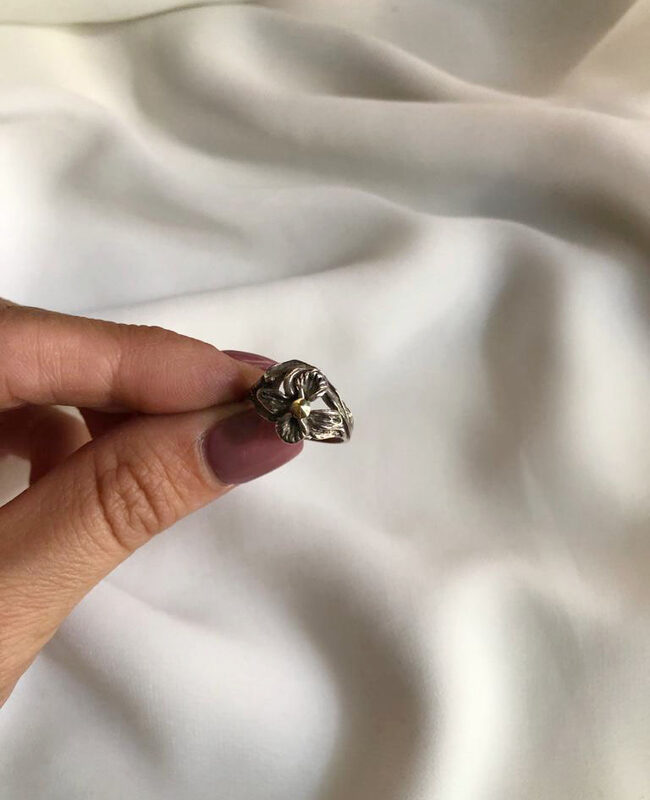 ANILLO PLATA Y ORO (POA380)