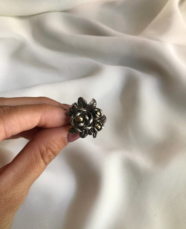 ANILLO PLATA Y ORO (POA448)