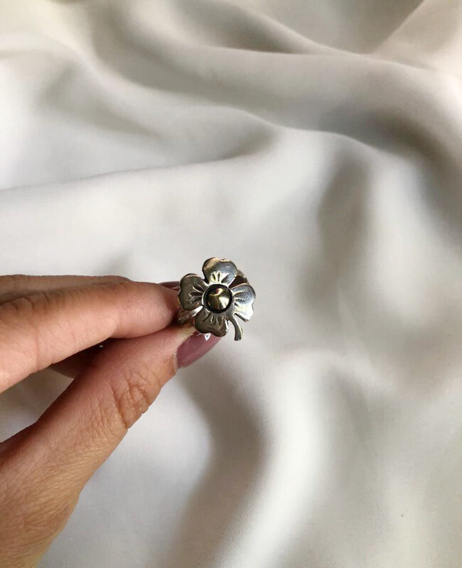 ANILLO PLATA Y ORO (POA313)