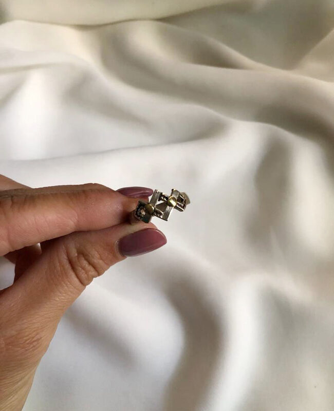 ANILLO PLATA Y ORO (POA218)