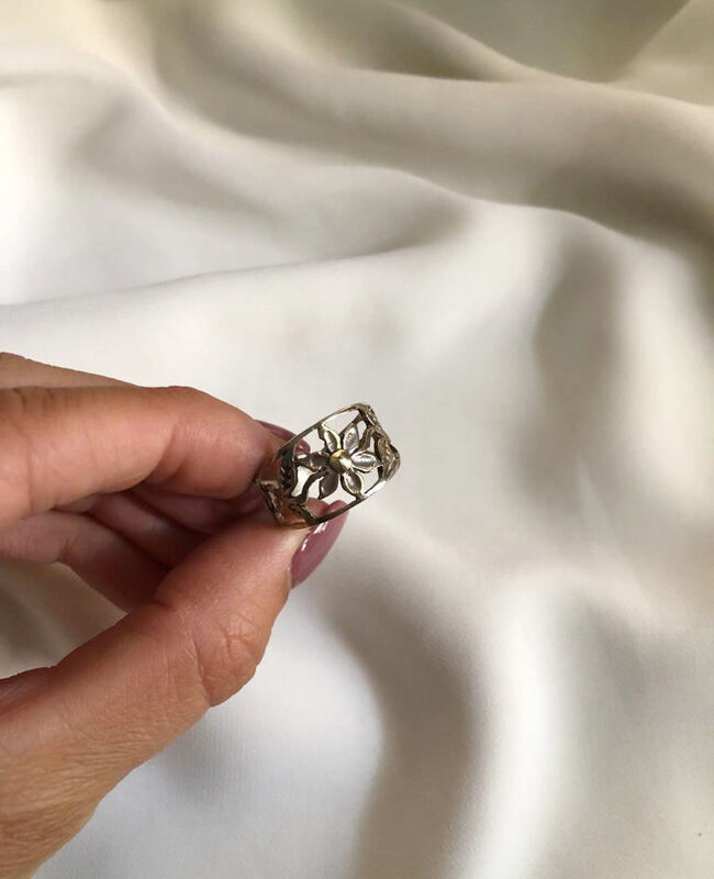 ANILLO PLATA Y ORO (POA365)