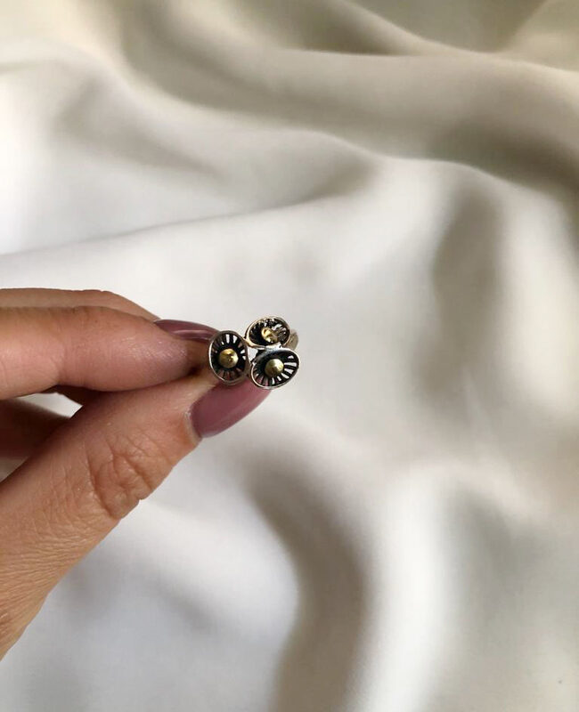 ANILLO PLATA Y ORO (POA338)