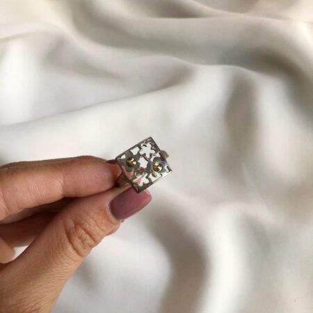 ANILLO PLATA Y ORO (POA400)