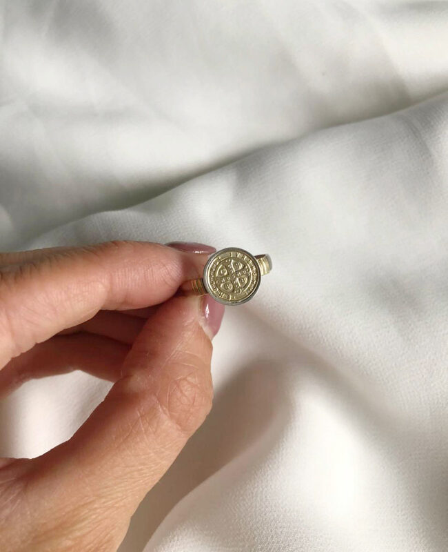 ANILLO PLATA Y ORO (POA159)