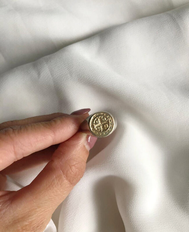 ANILLO PLATA Y ORO (POA163)