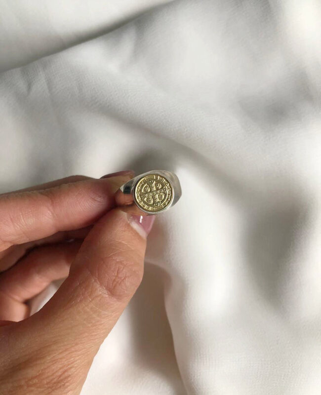 ANILLO PLATA Y ORO (POA164)