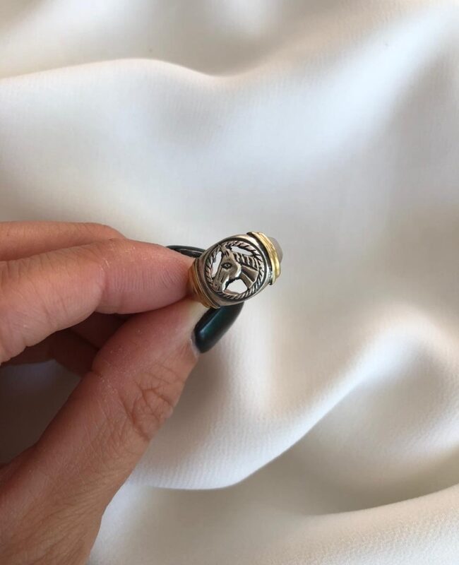 ANILLO PLATA Y ORO (POA261)