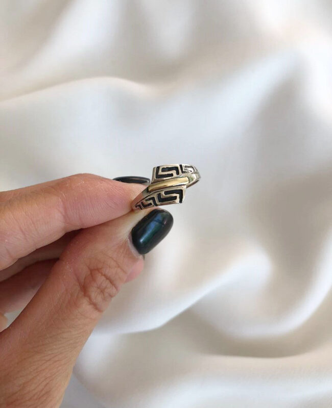 ANILLO PLATA Y ORO (POA271)