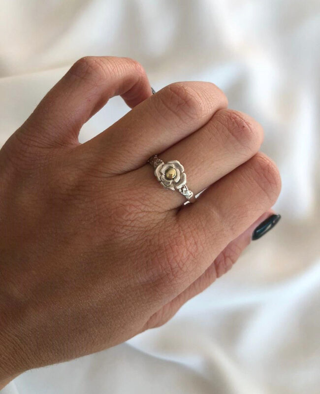 ANILLO PLATA Y ORO (POA292)