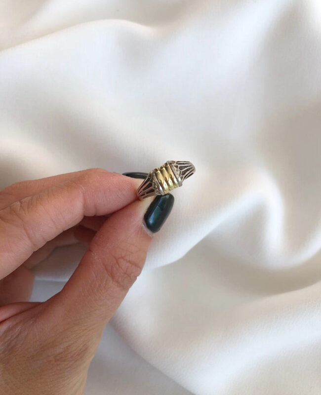 ANILLO PLATA Y ORO (POA280)