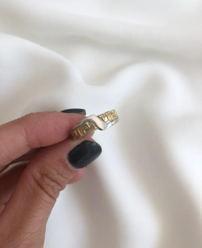 ANILLO PLATA Y ORO (POA288)