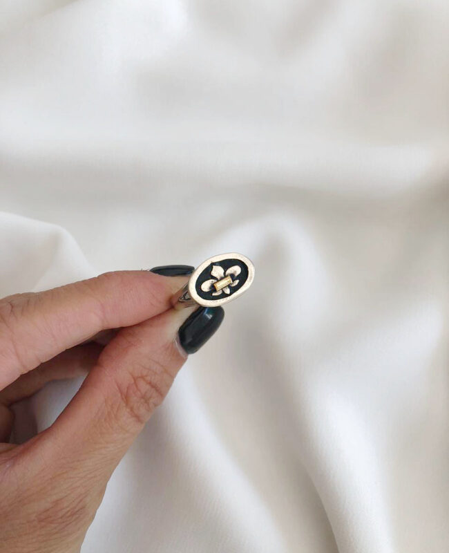 ANILLO PLATA Y ORO (POA304)