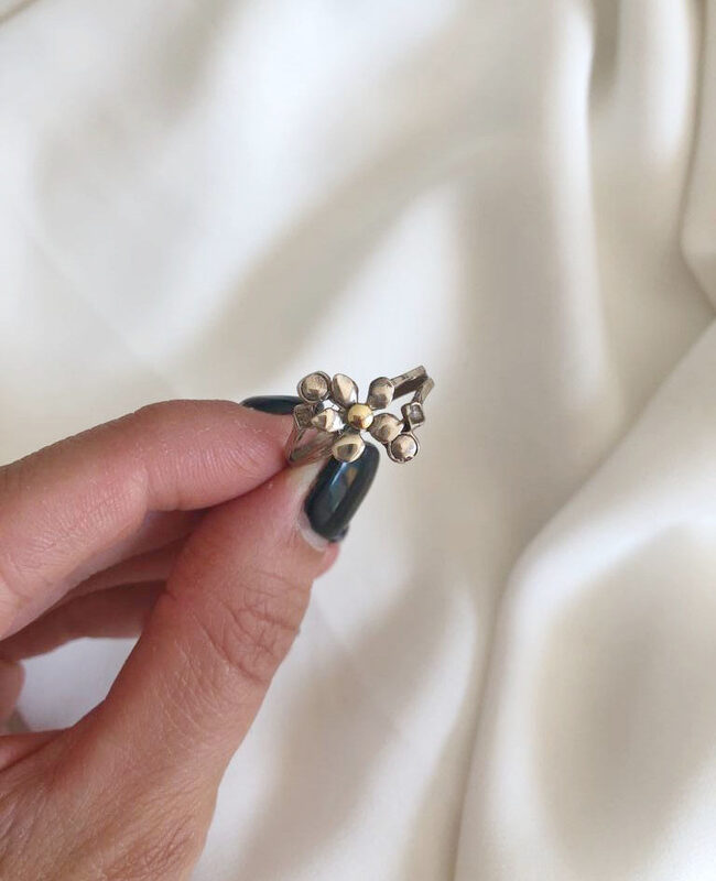 ANILLO PLATA Y ORO (POA345)