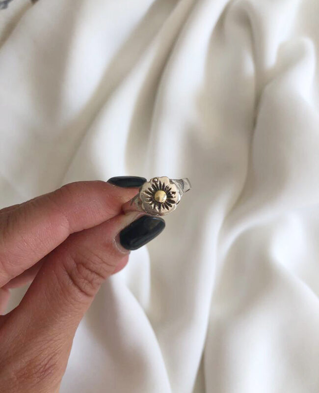 ANILLO PLATA Y ORO (POA397)