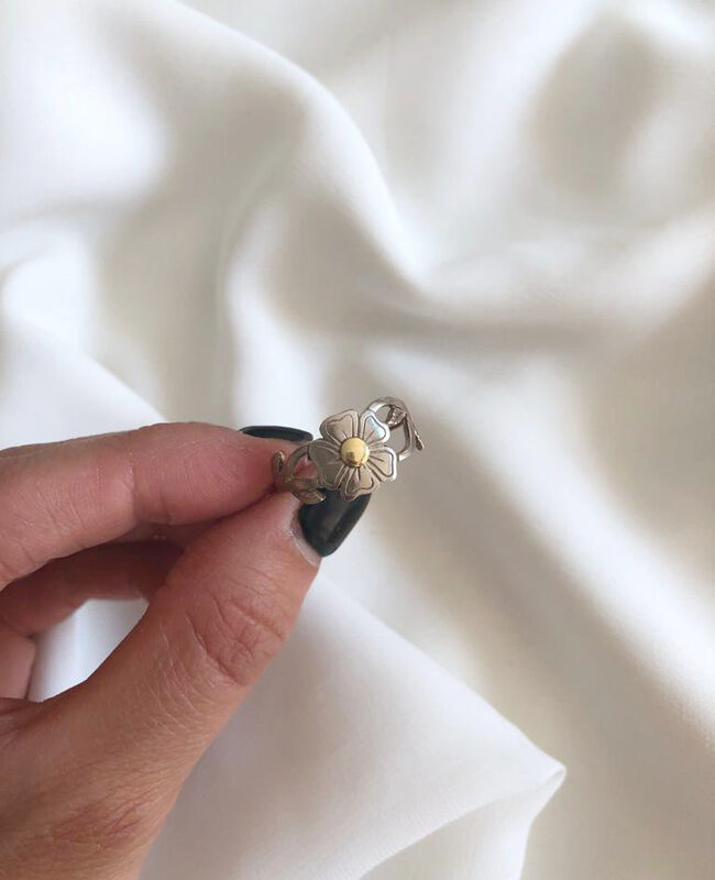 ANILLO PLATA Y ORO (POA358)