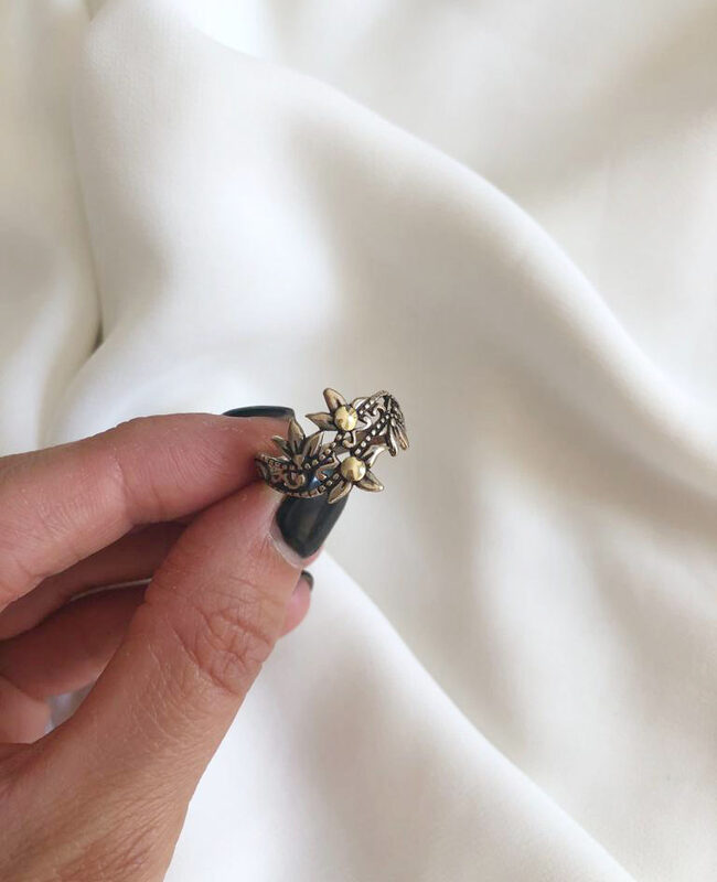 ANILLO PLATA Y ORO (POA357)