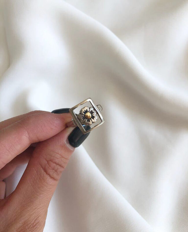 ANILLO PLATA Y ORO (POA368)