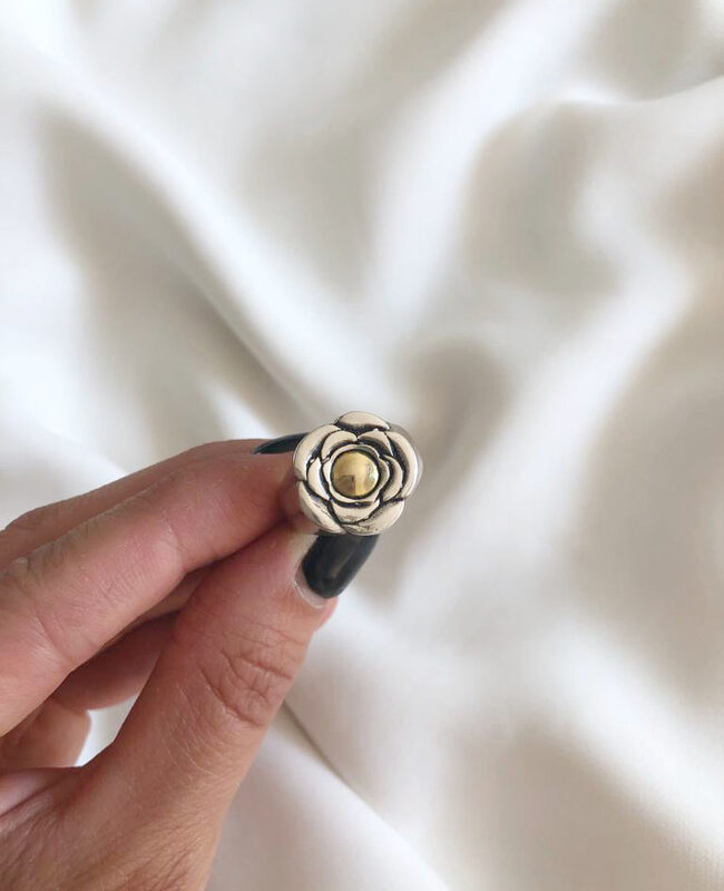 ANILLO PLATA Y ORO (POA434)