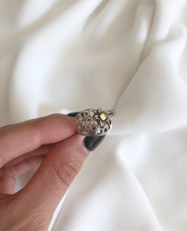 ANILLO PLATA Y ORO (POA378)