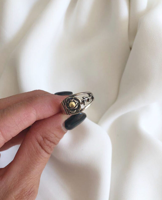 ANILLO PLATA Y ORO (POA364)