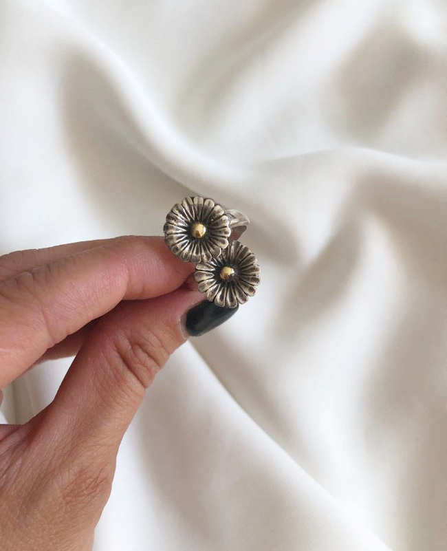 ANILLO PLATA Y ORO (POA451)