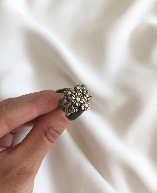 ANILLO PLATA Y ORO (POA446)