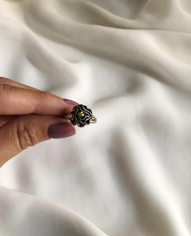 ANILLO PLATA Y ORO (POA409)